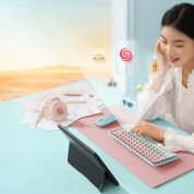 Ugreen KU101 Bluetooth, USB-C Wireless Mechanical Keyboard - безжична клавиатура с подсветка за Mac и PC (розов) 4