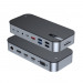 Choetch M52 15-in-1 Hub USB-C - мултифункционален хъб за свързване на допълнителна периферия за Macbook и USB-C устройства (сив) 3