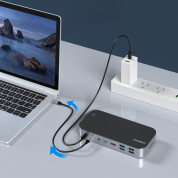 Choetch M52 15-in-1 Hub USB-C - мултифункционален хъб за свързване на допълнителна периферия за Macbook и USB-C устройства (сив) 7
