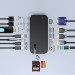 Choetch M52 15-in-1 Hub USB-C - мултифункционален хъб за свързване на допълнителна периферия за Macbook и USB-C устройства (сив) 11