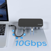 Choetch M52 15-in-1 Hub USB-C - мултифункционален хъб за свързване на допълнителна периферия за Macbook и USB-C устройства (сив) 8