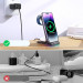 Joyroom 3-in-1 Wireless Charger 15W - тройна поставка (пад) за безжично зареждане за iPhone, Apple Watch, AirPods и Qi съвместими мобилни устройства (черен) 11