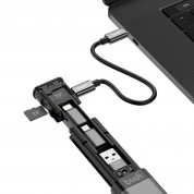 Budi 9-in-1 Multifunctional Storage Box - мултифункционален комплект USB-C адаптери и USB-C към USB-C кабел (черен) 3