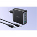 Joyroom GaN Fast Wall Charger 100W - захранване за ел. мрежа за лаптопи, смартфони и таблети с 1xUSB-A и 3xUSB-C изходи с технология за бързо зареждане и USB-C кабел  (черен) 3