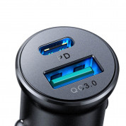Joyroom Dual USB-A & USB-C Fast Car Charger 30W - зарядно за кола с USB-A и USB-C изходи и технология за бързо зареждане (черен) 3