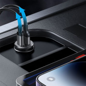 Joyroom Dual USB-A & USB-C Fast Car Charger 30W - зарядно за кола с USB-A и USB-C изходи и технология за бързо зареждане (черен) 6