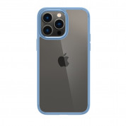 Spigen Crystal Hybrid Case - хибриден кейс с висока степен на защита за iPhone 14 Pro Max (син-прозрачен) 2
