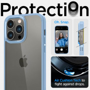 Spigen Crystal Hybrid Case - хибриден кейс с висока степен на защита за iPhone 14 Pro Max (син-прозрачен) 9