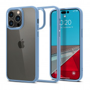 Spigen Crystal Hybrid Case - хибриден кейс с висока степен на защита за iPhone 14 Pro Max (син-прозрачен)