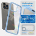 Spigen Crystal Hybrid Case - хибриден кейс с висока степен на защита за iPhone 14 Pro Max (син-прозрачен) 9
