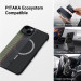 Pitaka MagEZ 3 600D Fusion Weaving Aramid Fiber MagSafe Case - кевларен кейс с MagSafe за iPhone 14 (черен-зелен)  7