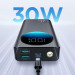 Joyroom Digital Display Power Bank 30W 30000 mAh - външна батерия с 2xUSB-A и 1xUSB-C изходи и технология за бързо зареждане (черен) 8