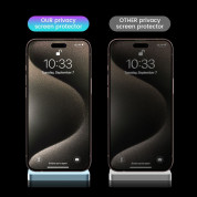 Mobile Origin Privacy Screen Guard Tempered Glass 2 Pack for iPhone 15 Pro (black-clear) 1