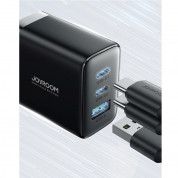 Joyroom 2C1A Fast Wall Charger 32W - захранване за ел. мрежа с USB-A и 2xUSB-C изходи с технология за бързо зареждане (черен) 4