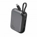 4smarts Power Bank Pocket 10000 mAh 30W - външна батерия с вграден USB-C кабел и USB-C изход с технология за бързо зареждане (сив) 2