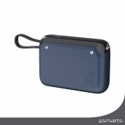 4smarts Power Bank Pocket 10000 mAh 30W - външна батерия с вграден USB-C кабел и USB-C изход с технология за бързо зареждане (син) 3