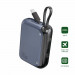 4smarts Power Bank Pocket 10000 mAh 30W - външна батерия с вграден USB-C кабел и USB-C изход с технология за бързо зареждане (син) 1