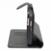 Tactical Field Notes Leather Flip Case - кожен калъф, тип портфейл с поставка и отделение за кр. карти за Samsung Galaxy A05s (черен) 1