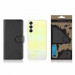 Tactical Field Notes Leather Flip Case - кожен калъф, тип портфейл с поставка и отделение за кр. карти за Samsung Galaxy A25 5G (черен) 3