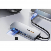 Toocki 6-in-1 Multifunctional Docking Station USB-C Hub 4K 30Hz (gray) 2