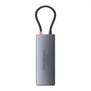 Baseus USB-C Metal Gleam Series II 10-in-1 Hub (B00061800813-01) - мултифункционален хъб за свързване на допълнителна периферия за устройства с USB-C (тъмносив) 4