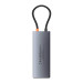 Baseus USB-C Metal Gleam Series II 10-in-1 Hub (B00061800813-01) - мултифункционален хъб за свързване на допълнителна периферия за устройства с USB-C (тъмносив) 5