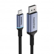 Baseus High Definition Series USB-C to DisplayPort Cable - кабел с поддръжка на 8K за свързване от USB-C към DisplayPort (150 см) (тъмносив) 2