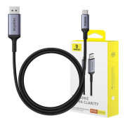 Baseus High Definition Series USB-C to DisplayPort Cable - кабел с поддръжка на 8K за свързване от USB-C към DisplayPort (150 см) (тъмносив) 8