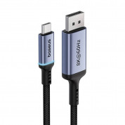 Baseus High Definition Series USB-C to DisplayPort Cable - кабел с поддръжка на 8K за свързване от USB-C към DisplayPort (200 см) (тъмносив) 2
