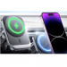 Lisen Magnetic Wireless Air Vent Car Mount 15W - поставка за радиаторa на кола с безжично зареждане за iPhone с Magsafe (черен) 3