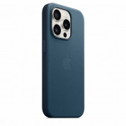 Apple iPhone FineWoven Case with MagSafe - оригинален текстилен кейс с MagSafe за iPhone 15 Pro (син) 4