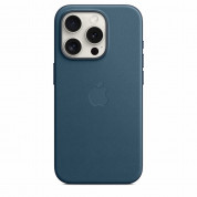 Apple iPhone FineWoven Case with MagSafe - оригинален текстилен кейс с MagSafe за iPhone 15 Pro (син) 2