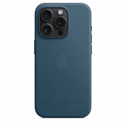 Apple iPhone FineWoven Case with MagSafe - оригинален текстилен кейс с MagSafe за iPhone 15 Pro (син) 3
