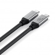 Satechi USB4 USB-C to USB-C Pro Cable, 8K, 240W, 40Gbps - здрав USB4 кабел с въжена оплетка за устройства с USB-C порт (120 см) (черен) 1