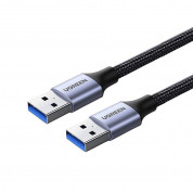 Ugreen USB-A 3.0 Male to USB-A 3.0 Male USB Cable - здрав USB кабел с въжена оплетка (мъжко-мъжко) (100 см) (черен)