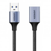 Ugreen USB-A 3.0 Male to USB-A 3.0 Female Extension Cable - удължителен USB-A кабел с въжена оплетка (200 см) (тъмносив) 1