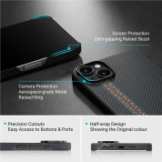 Pitaka MagEZ 3 600D Fusion Weaving Aramid Fiber MagSafe Case for iPhone 14 Plus (rhapsody) 5