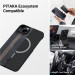 Pitaka MagEZ 3 600D Fusion Weaving Aramid Fiber MagSafe Case - кевларен кейс с MagSafe за iPhone 14 Plus (черен-зелен)  7