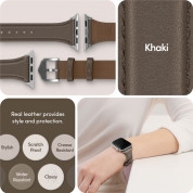 Spigen Kajuk Watch Band - кожена каишка (естествена кожа) за Apple Watch 38мм, 40мм, 41мм (кафяв) 9