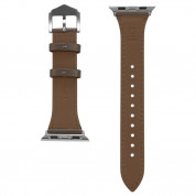 Spigen Kajuk Watch Band - кожена каишка (естествена кожа) за Apple Watch 38мм, 40мм, 41мм (кафяв) 3