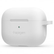 Spigen Airpods Pro Silicone Fit Case - силиконов калъф с карабинер за Apple Airpods Pro (бял) 2