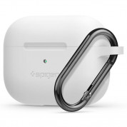 Spigen Airpods Pro Silicone Fit Case - силиконов калъф с карабинер за Apple Airpods Pro (бял) 5