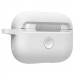 Spigen Airpods Pro Silicone Fit Case - силиконов калъф с карабинер за Apple Airpods Pro (бял) 4