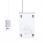 Baseus Ultra Thin Card Wireless Charger (WX01B-S2) - ултра-тънка поставка (пад) за безжично зареждане за Qi съвместими устройства (бял) 2