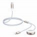 Joyroom 2-in-1 Lightning and Apple Watch Cable (150 cm) (white) - USB-C кабел с Ligthning конектор и конектор за зареждане на Apple Watch (150 см) (бял) 2