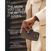 Mujjo Impact Case - хибриден удароустойчив кейс от естествена кожа с MagSafe за iPhone 15 Pro Max (черен) 4