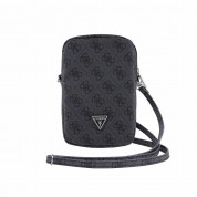 Guess PU 4G Triangle Logo Wallet Phone Zipper Bag - дизайнерска чанта (органайзер) за мобилни устройства и аксесоари (черен) 3