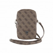 Guess PU 4G Triangle Logo Wallet Phone Zipper Bag (brown) 3