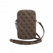 Guess PU 4G Triangle Logo Wallet Phone Zipper Bag (brown) 1