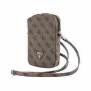 Guess PU 4G Triangle Logo Wallet Phone Zipper Bag (brown) 2